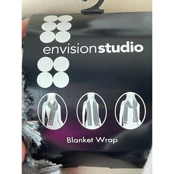 Envision Studio Blanket Wrap Color-Block Multicolor Scarf NWT - Picture 5 of 6